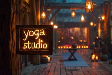 Yoga studio sign