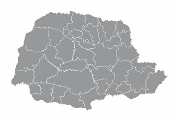 Parana regions map