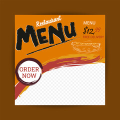  food menu social media banner template