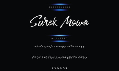 An antique alphabet in brush script. Vintage Font Style. Illustration of a vector font. Vector