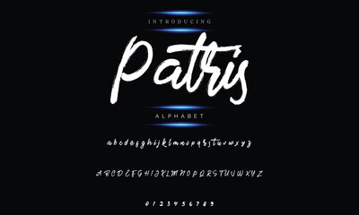 An antique alphabet in brush script. Vintage Font Style. Illustration of a vector font. Vector