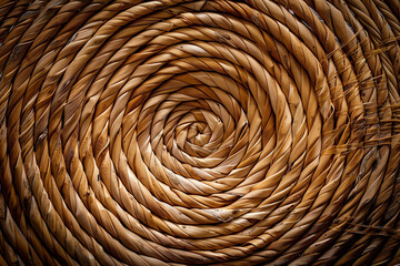 Fototapeta premium rounded wicker rattan basket cover texture background