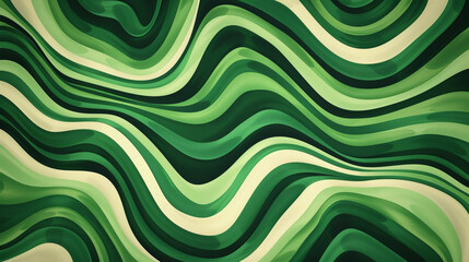 Dark green color retro groovy background presentation design