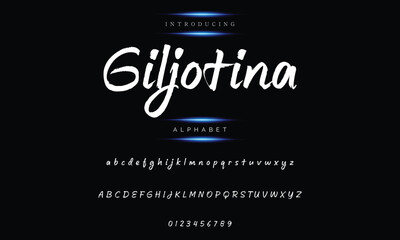 Vintage Handwritten Calligraphic Vector Font for Lettering. Fashionable Vintage Calligraphy Font.