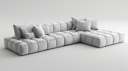 white sofa and pillows