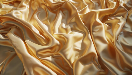 a golden satin fabric in the background in the style 