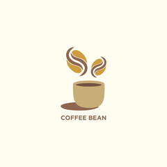 Coffee beans logo template vector