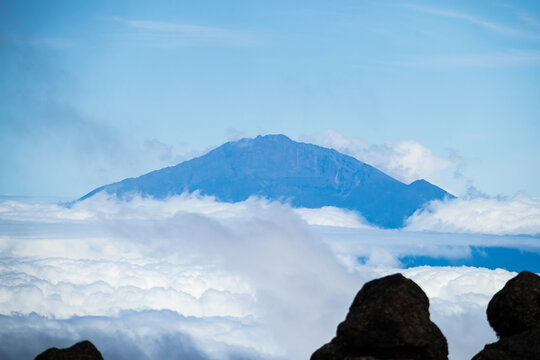 Serene Summit: Mt. Meru Above the Clouds