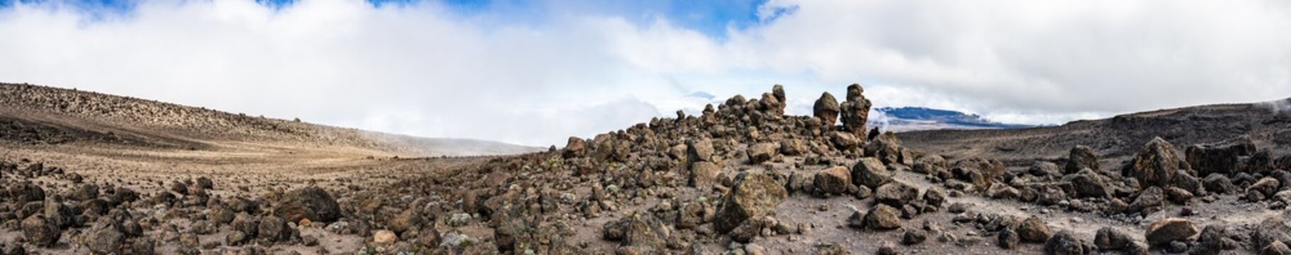 Panoramic Splendor: The Vast and Rugged Beauty of Mt. Kilimanjaro