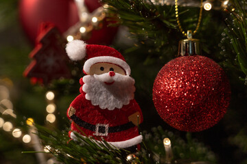 Santa Claus on Christmas tree