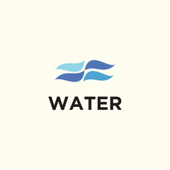 Fototapeta na wymiar Water wave logo template vector