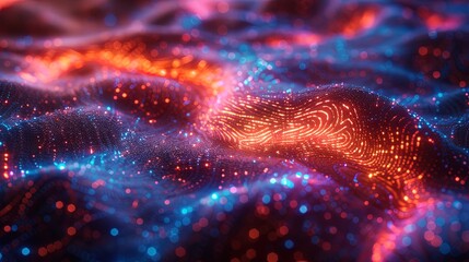An image of a fingerprint scanner in action, capturing the unique ridges and patterns of a person'