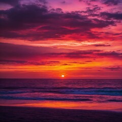 sunset over the sea