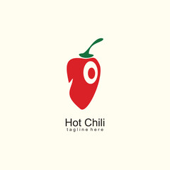 Spicy chili logo vector red pepper logo icon template