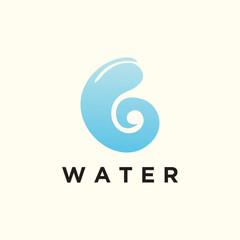 Fototapeta premium Water wave logo template vector
