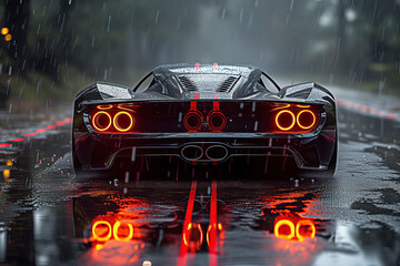 car, golden car, neon car, white car, black car, sports car wallpaper concept, new car launch, car, dark, sport, 350 DPI, ai generated