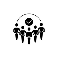 group of people concept line icon. Simple element illustration. group of people concept outline symbol design.