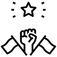 effort outline style icon