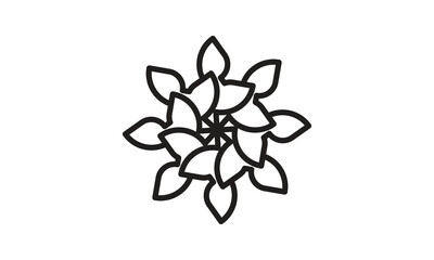 Abstract flower logo, vector concept