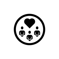 community concept line icon. Simple element illustration. community concept outline symbol design.