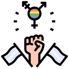 lgbtq filled outline style icon