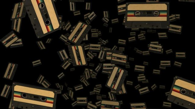 Retro musiccasette with retro colors eighties style, cassette tape, art deep space, mix tape retro cassette design, Music vintage and audio theme, Synthwave and vaporwave template. Retro grid surface