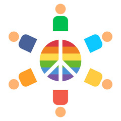 community flat style icon