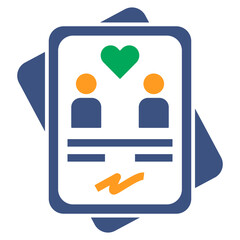 marriage certificate color style icon