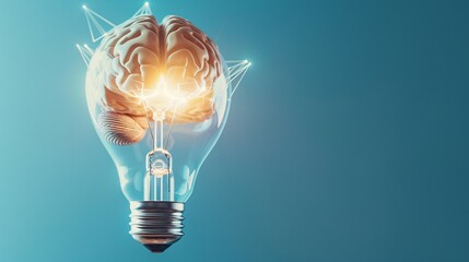 a light bulb with a human brain inside