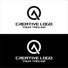 creative letter logo aq desain vektor