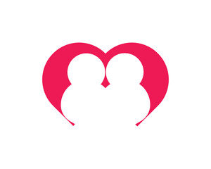 Love and people logo, vector design