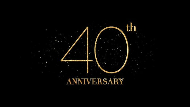 40 th Anniversary Text, Alpha Channel