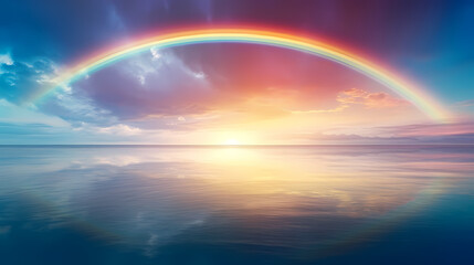 Rainbow background, beautiful scenery