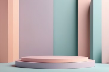 3d render of a podium with spotlights