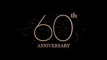 60 th Anniversary Text, Alpha Channel