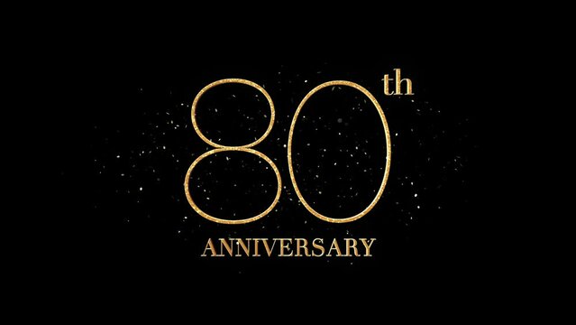 80 th Anniversary Text, Alpha Channel