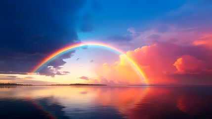 Rainbow background, beautiful scenery