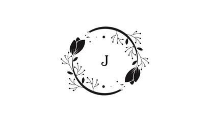 Luxury Circular Branch Leaves Alphabetical Logo