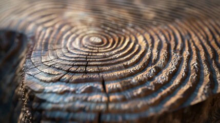 Fototapeta na wymiar Fingerprint made of wood. Identification and verification of identity. Unique biometric fingerprint