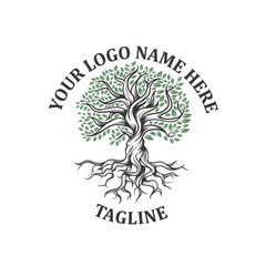 Tree logo vector nature, leaf, plant