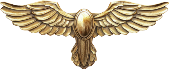 Wings badge metal transparent background PNG clipart