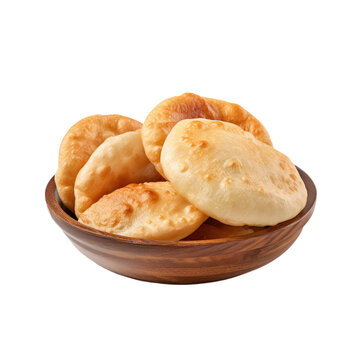 Poori Elegance on White: AI-Generated
