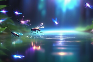 abstract background with a lot of insects abstract background with a lot of insects beautiful...