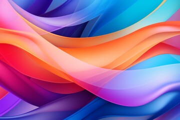 Colors of may, abstract background with waves in blue, pink, orange and yellow huess, and with copyspace for your text. May background banner for special or awareness day, week or month