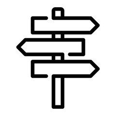 signpost line icon