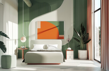 green bedroom interior design