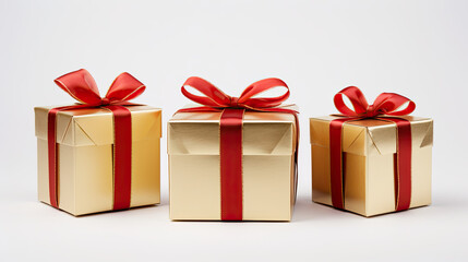 Christmas Gift boxes. isolated on white background