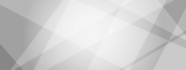 Fototapeta premium Abstract triangle lines shape modern white and grey geometric banner background. Decorative web layout or poster, banner, template design. Vector illustration.