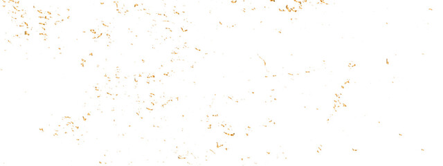 Doted and confetti golden glitter on transparent background. Shiny glittering dust. Gold glitter sparkle confetti that floats down falling