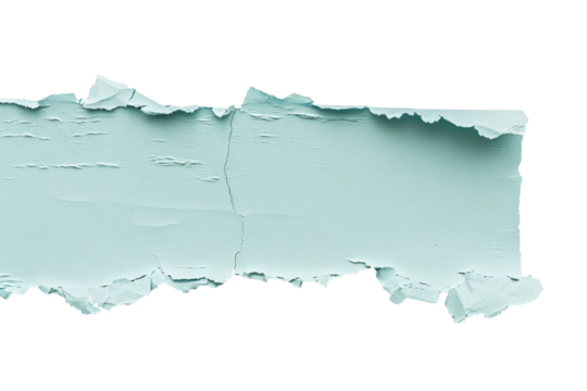 Ripped paper tear from notebook or sheet isolated on transparent png background, cutout paper, blank note piece.